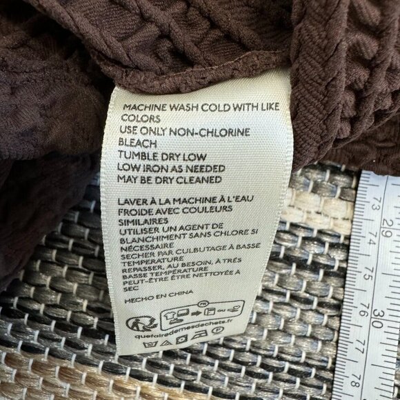 Free People Women's Gabby Long Sleeve Textured Cut Out Back Midi Dress Brown M/L - Picture 12 of 14